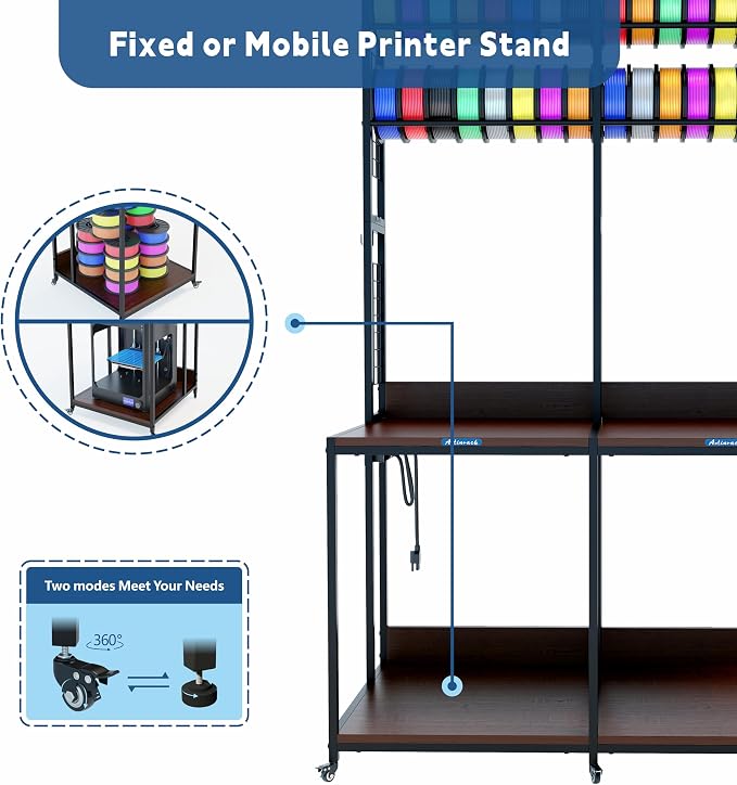 Upgraded Dual 3D Printer Stand - Image 4