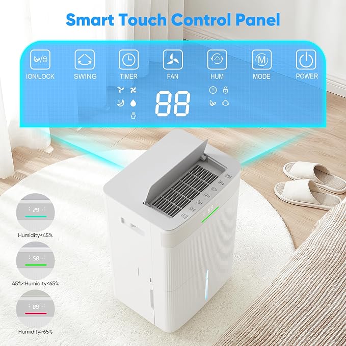HUMILABS 82 Pints Dehumidifier for Home, 5000 Sq. Ft Dehumidifier for Basement - Image 3