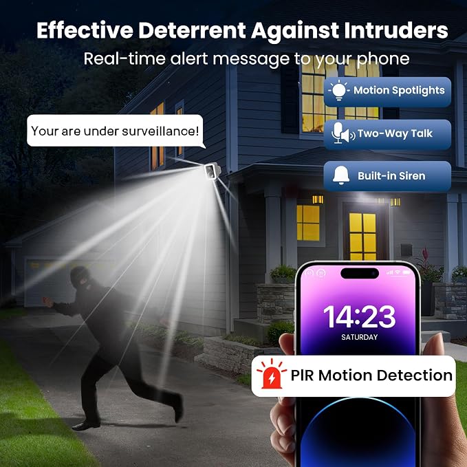 【2 Pack】Security Cameras Wireless Outdoor, No Subscription Outdoor Cameras - Image 3