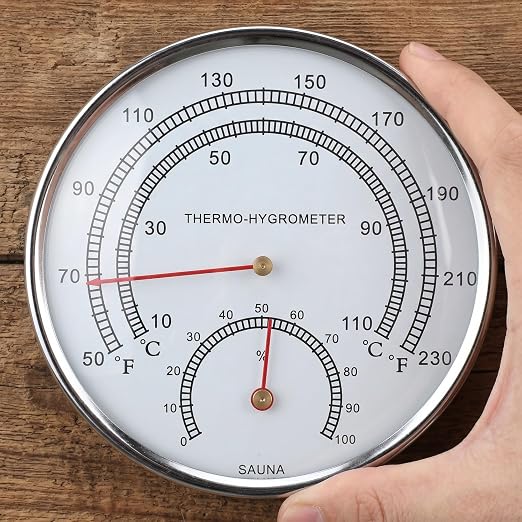 Sauna Thermometer and Hygrometer Indoor Temperature and Humidity Monitor - Image 7