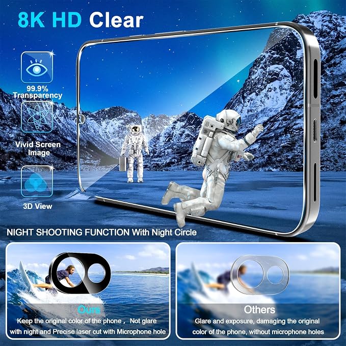 3 Pack for Google Pixel 10a Screen Protector Tempered Glass + 2 Pack Camera - Image 3
