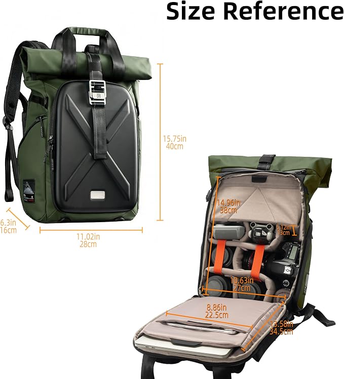 Besnfoto Hardshell Camera Backpack, DSLR SLR Mirrorless Camera Bag Waterproof - Image 4