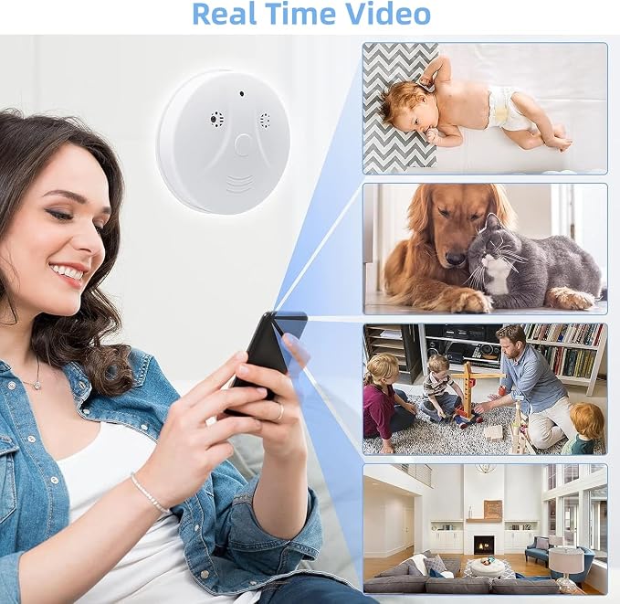 Security Camera Smoke Detector Hidden Camera 1080P WiFi Indoor Cam - Image 7