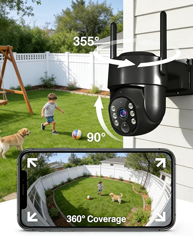 2K Security Cameras Wireless Outdoor, 5GHz WiFi Solar Camera Outdoor Wireless - Image 4
