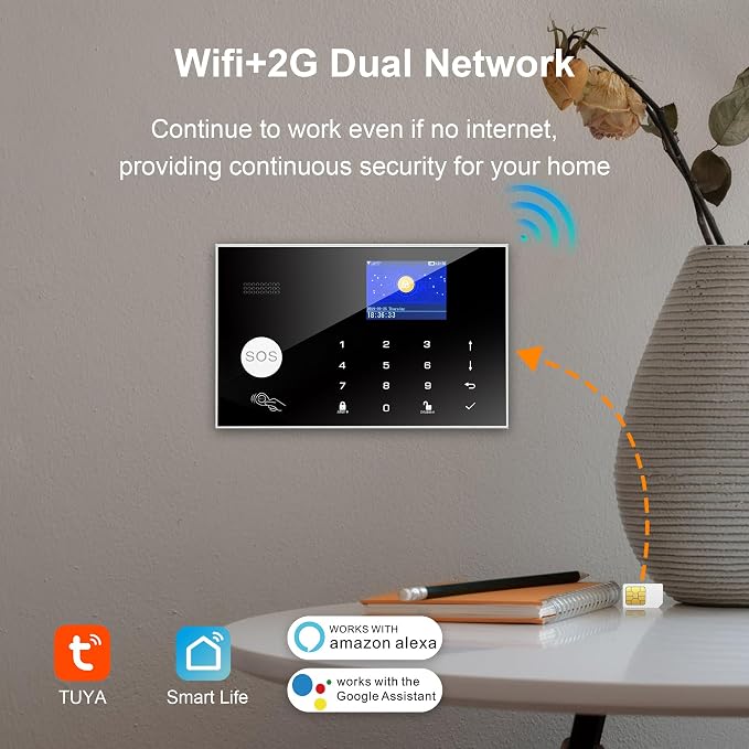 Home Security System with Camera, WiFi + GSM Home Alarm Kit with Phone App Alert - Image 2