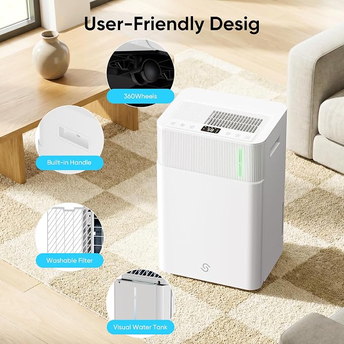 HUMILABS 52 Pints Dehumidifier for Home, 4500 Sq. Ft Dehumidifier for Basement - Image 7