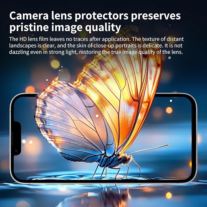 4-Pack Camera Lens Protector for iPhone 17e/16e, 9H Tempered Glass Camera Cover - Image 9