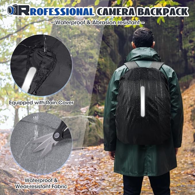 Camera Backpack Camera Bag for Photographers DSLR SLR Mirrorless Camera Cases - Image 7