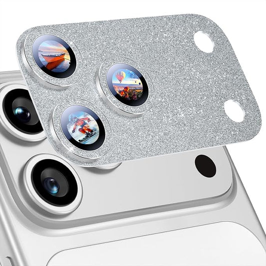 Uyiton for iPhone 17-Pro-Max Camera-Lens Protector: Bling Metal Tempered Glass by Uyiton