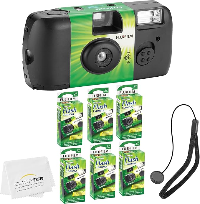 Fujifilm QuickSnap Flash 400 Disposable 35mm Camera + Hand Strap + Quality by FUJIFILM