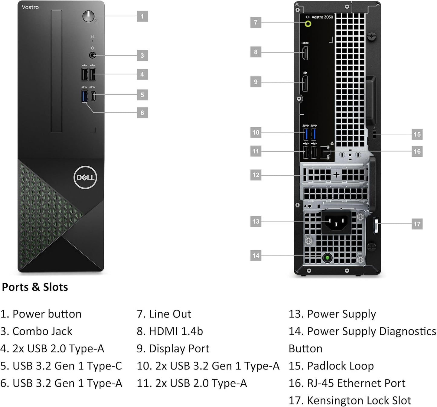 Dell Small Desktop Computer for Home & Business - 3030s SFF Desktop PC, Intel Core i5-14400 (Beat i7-13620H), 16GB DDR5 RAM, 512GB PCIe SSD, WiFi 6, Bluetooth, KB and Mouse, Windows 11 Pro