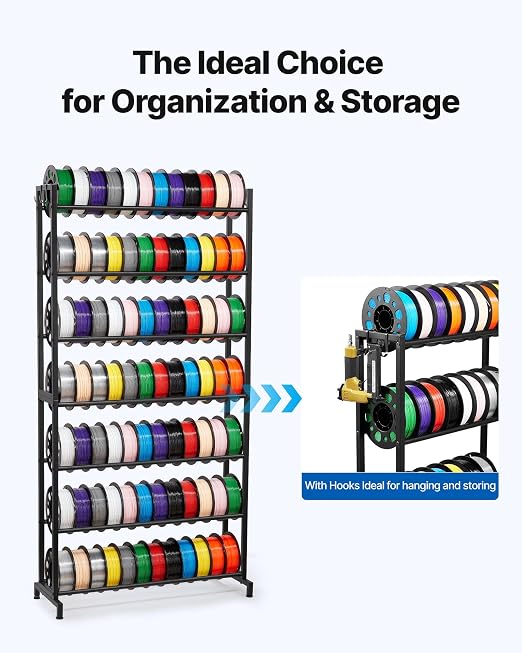 VEVOR 3D Printer Filament Storage Rack, 7 Tier Heavy Duty Storage Shelves - Image 6