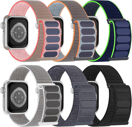 6 Pack Sport Nylon Loop Band Compatible by Honeystraper
