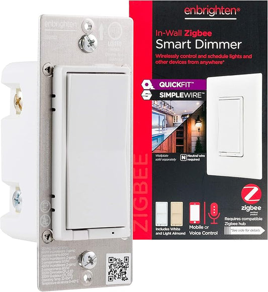 Enbrighten 43080 Zigbee in-Wall Smart Paddle Dimmer by Enbrighten
