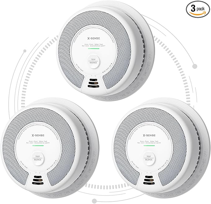 X-Sense Wireless Interconnected Combination Smoke and Carbon Monoxide Detector by X-Sense