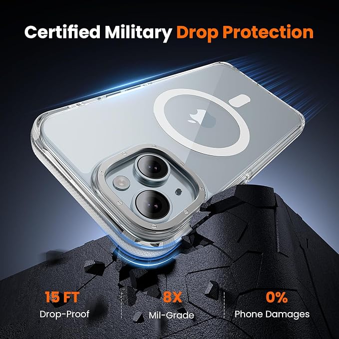 toushion 3 in 1 for iPhone 15 Case Clear - Image 4