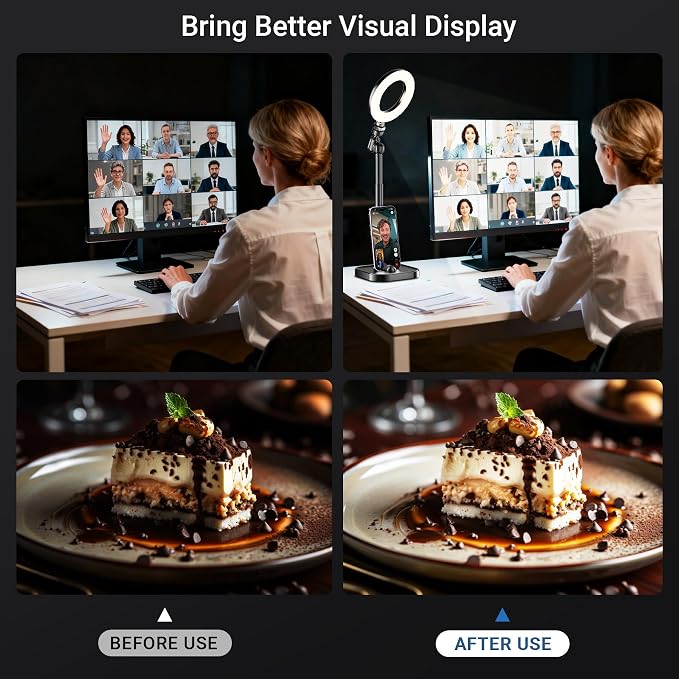 Ring Light for Desk, Portable Streaming Lights for Video Recording, 5’’ Halo - Image 5
