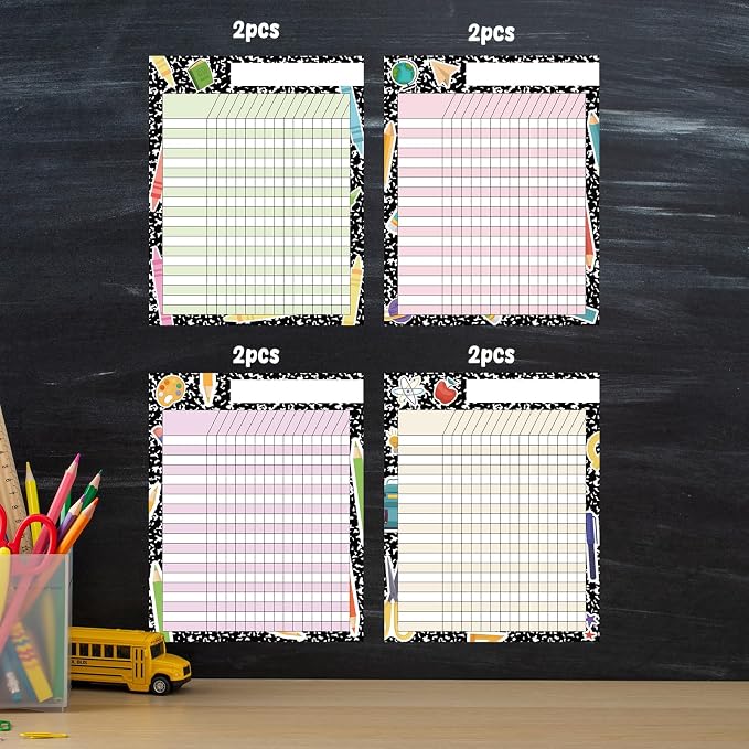 8pcs Attendance Charts for Classroom Management 11x13.8in Multi-Color Incentive - Image 6