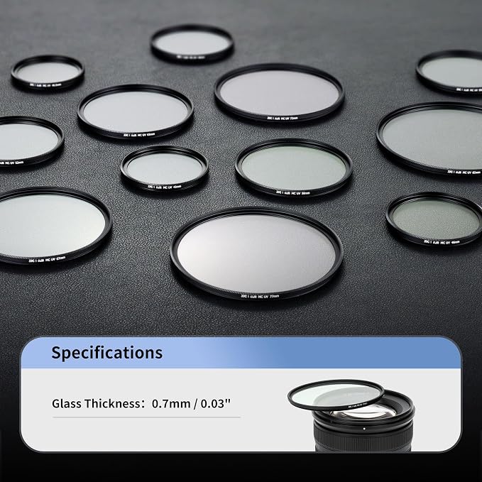 JJC 46mm Ultra-Low Reflectivity UV Filter Lens Protection - Image 7