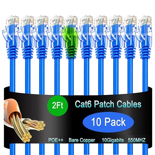 Cat6 Ethernet Cable 2 ft by Lysymixs