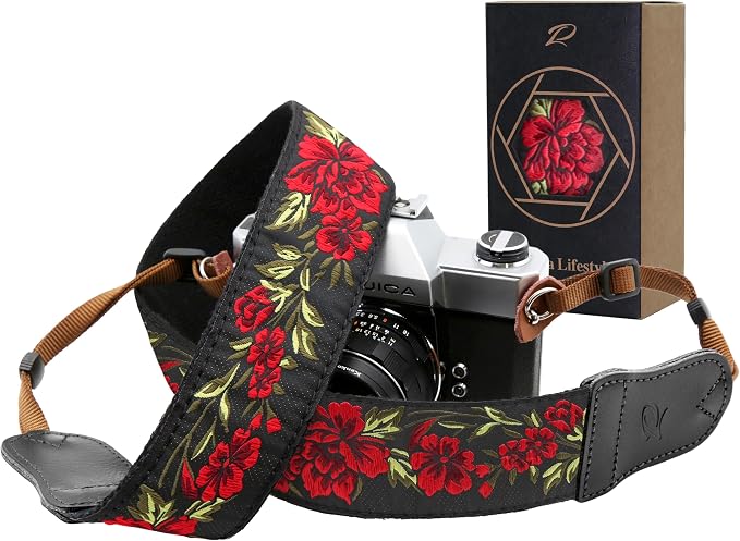 Padwa Lifestyle Rose Flower Camera Strap by PadwaLifestyleCameraStrap
