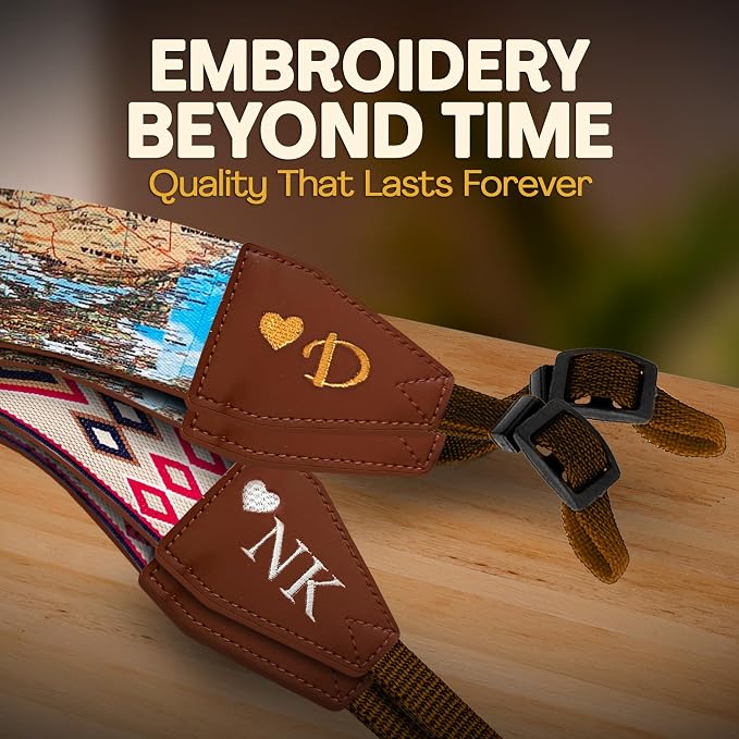 Art Tribute Custom Camera Strap World Map - Image 4