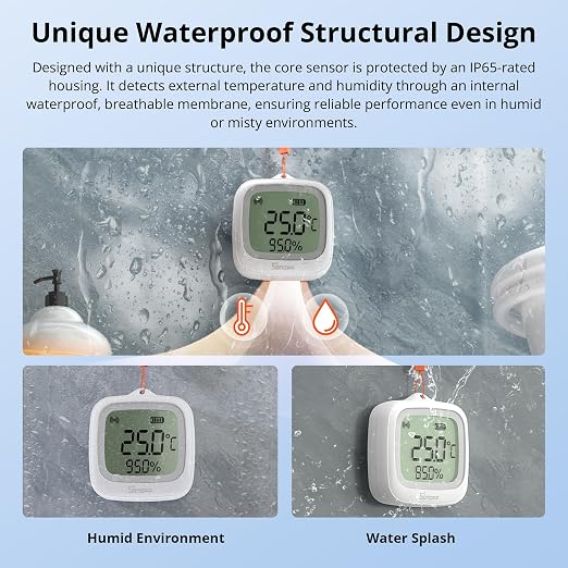 SONOFF SNZB-02WD IP65 Zigbee LCD Smart Temperature Humidity Sensor, Waterproof - Image 4