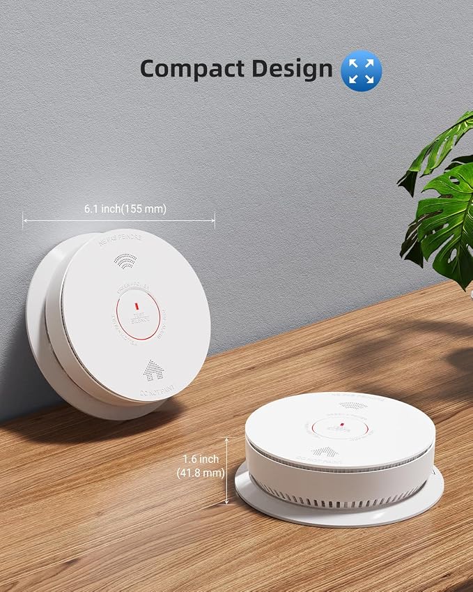 SITERWELL Hardwired Interconnected Smoke Detector Carbon Monoxide Detector Combo - Image 8