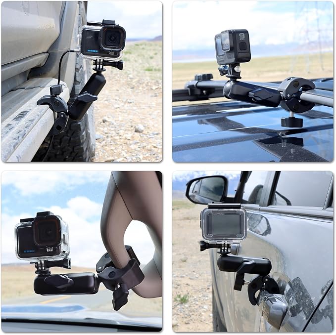 SOONSUN Super Clamp Mount with Dual 360° Ball Heads & Phone Holder, Heavy-Duty - Image 7