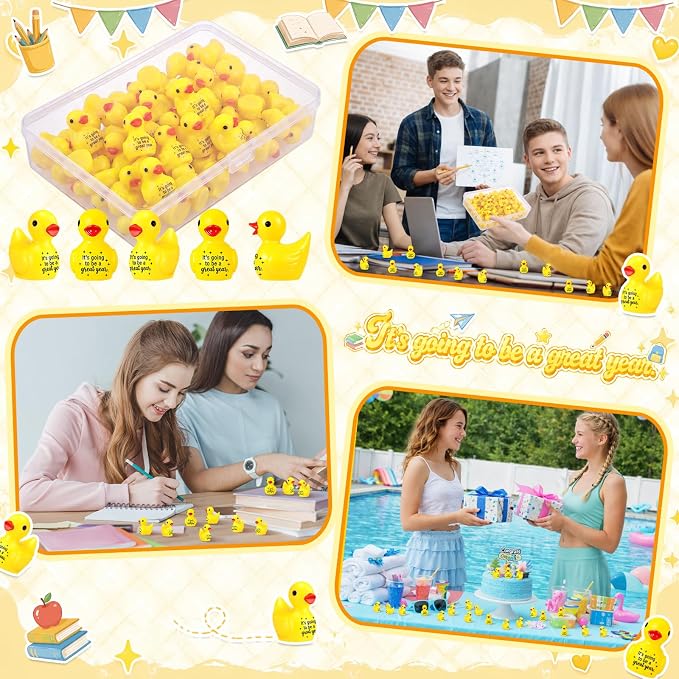 Skylety 30 Pcs Back to School Mini Resin Ducks - Image 4