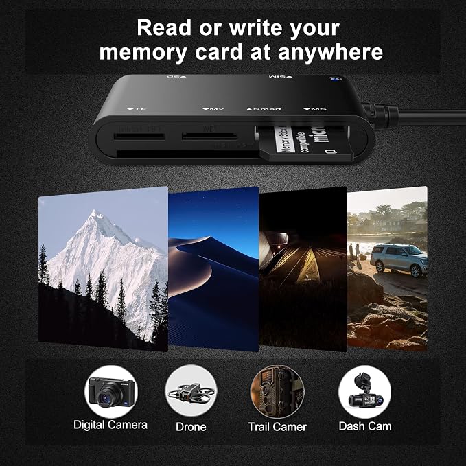 7-in-1 Smart Card Reader with 3-Port Connectivity – Lightning/USB-C/USB-A - Image 8
