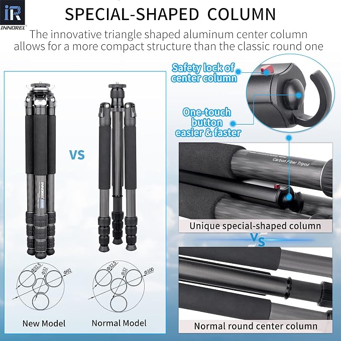 Carbon Fiber Tripod-INNOREL GT324C Professional Compact Portable Tripod - Image 2
