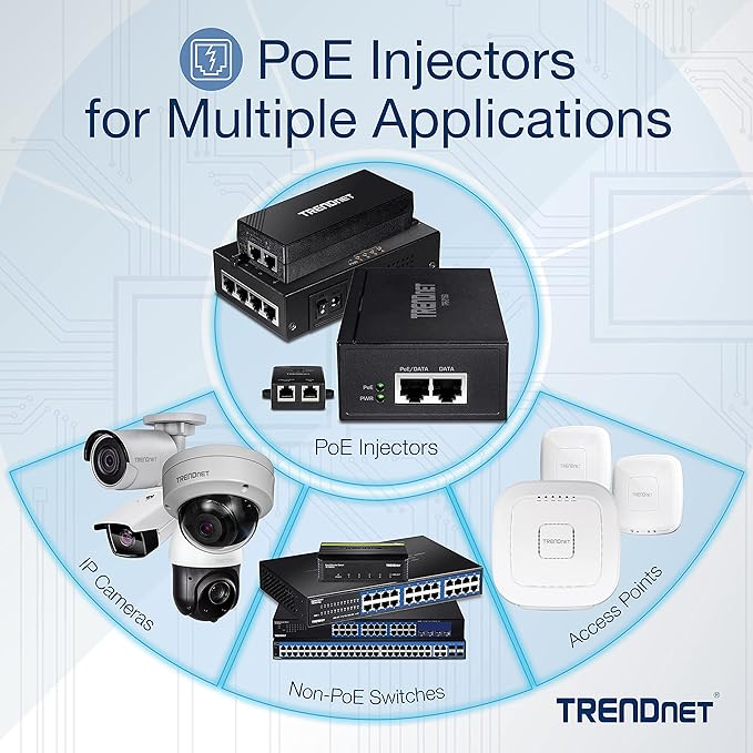 TRENDnet Gigabit Power Over Ethernet+Injector, Converts Non-Poe Gigabit to Poe+ - Image 8