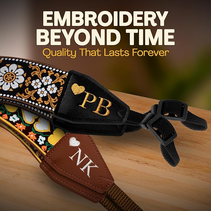 Art Tribute Personalized Camera Strap Colorful Hearts - Image 5