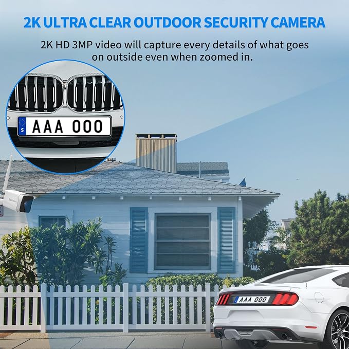 Septekon 4 Pack Outdoor Security Camera 2K，WiFi Cameras - Image 2