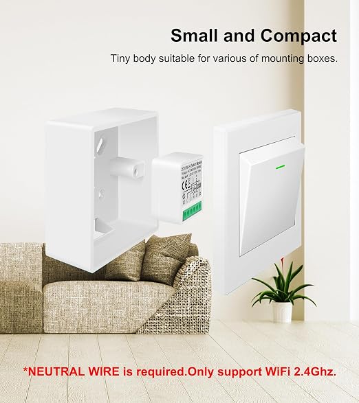 1CH Dry Contact WiFi Relay Switch Module, DC 12/24V AC 100-240V, Tuya Smart - Image 3