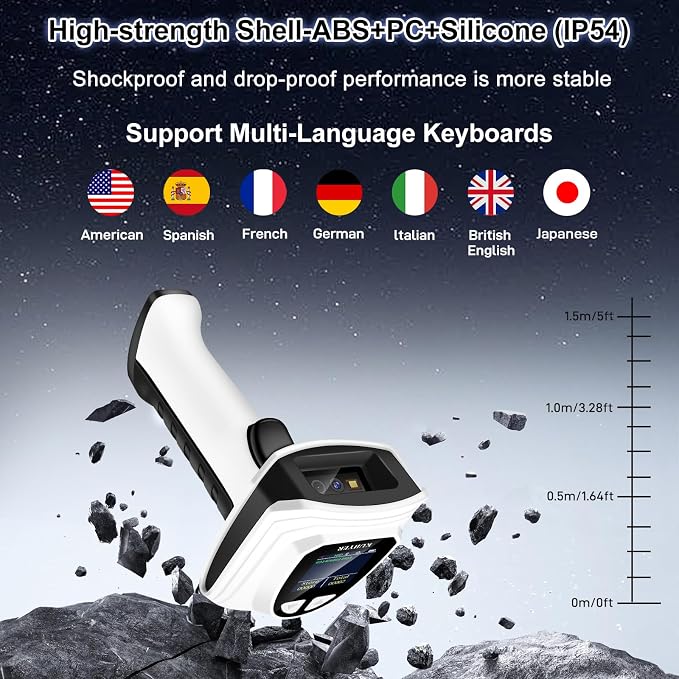 KUIIYER 1D QR 2D Barcode Scanner, Handheld Barcode Reader - Image 9