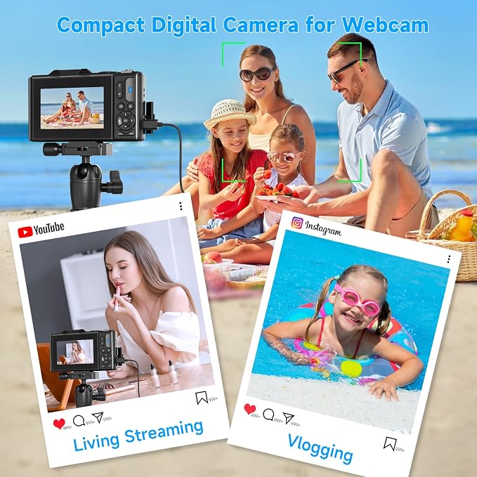 5K Vlogging Digital Camera for Beginners, 80MP Travel Camera for Photography - Image 8