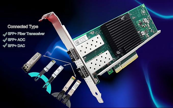 10Gb PCI-E NIC Network Card Dual SFP+ Port Ethernet Converged LAN Adapter CNA - Image 4