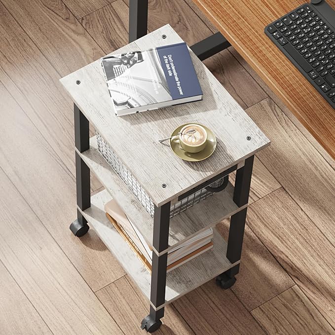 TUTOTAK 3 Tier Printer Stand, Rolling Printer Cart - Image 8
