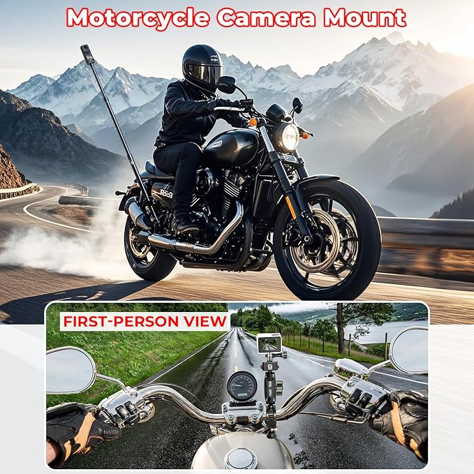 VAZESWIN Aluminum Alloy Motorcycle Camera Mount Kit - Image 6