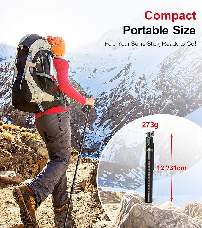 Selfie Stick Phone Tripod with Remote and LED Fill Lights - Image 3
