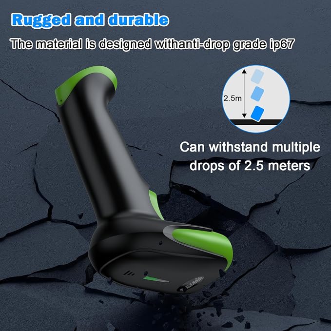 Symcode Wireless Bluetooth Barcode Scanner, 2D 1D QR Code Automatic Fast - Image 6