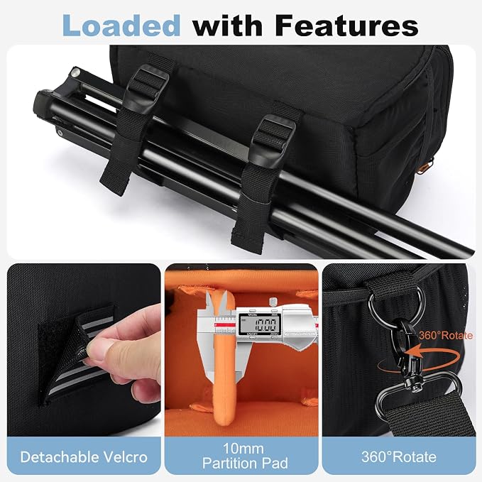 Vogano Camera Bag Protective Covers Photography Shoulder Bag Compatible - Image 3