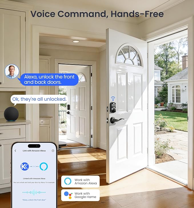 Veise VE012W-B Wi-Fi Fingerprint Smart Lock - Image 4