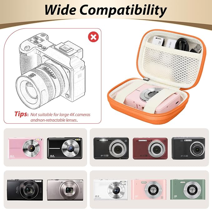 Digital Camera Case for CAMKORY, KODAK PIXPRO FZ45/FZ55, Canon IXUS 285 HS - Image 3