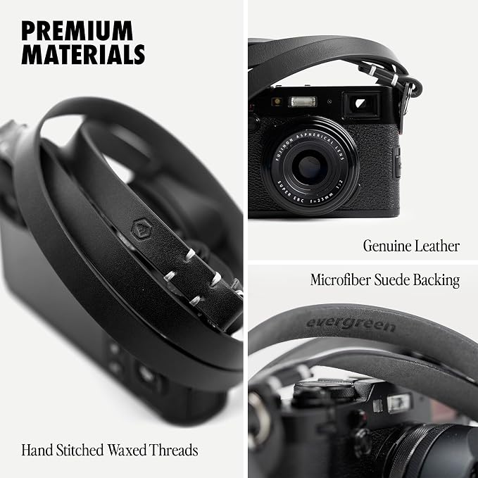 Evergreen Leather Camera Strap – Split Ring - Image 3