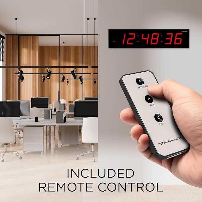 Ivation Oversized Large Digital Wall Clock - Image 5