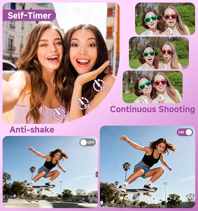 Digital Camera, 2026 Upgraded 56MP Dual-Screens Selfie Digital Camera, Small - Image 4