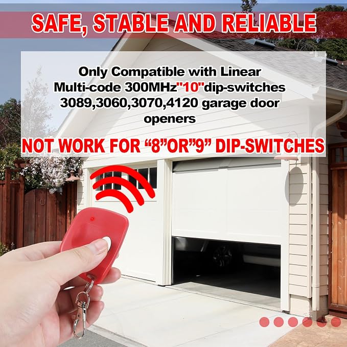 Kingdder 3 Pieces Gate Opener Remote Compatible - Image 4